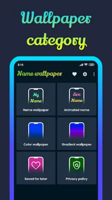 Name wallpaper maker in style android App screenshot 0