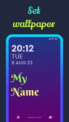 Name wallpaper maker in style android App screenshot 3