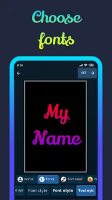 Name wallpaper maker in style android App screenshot 5